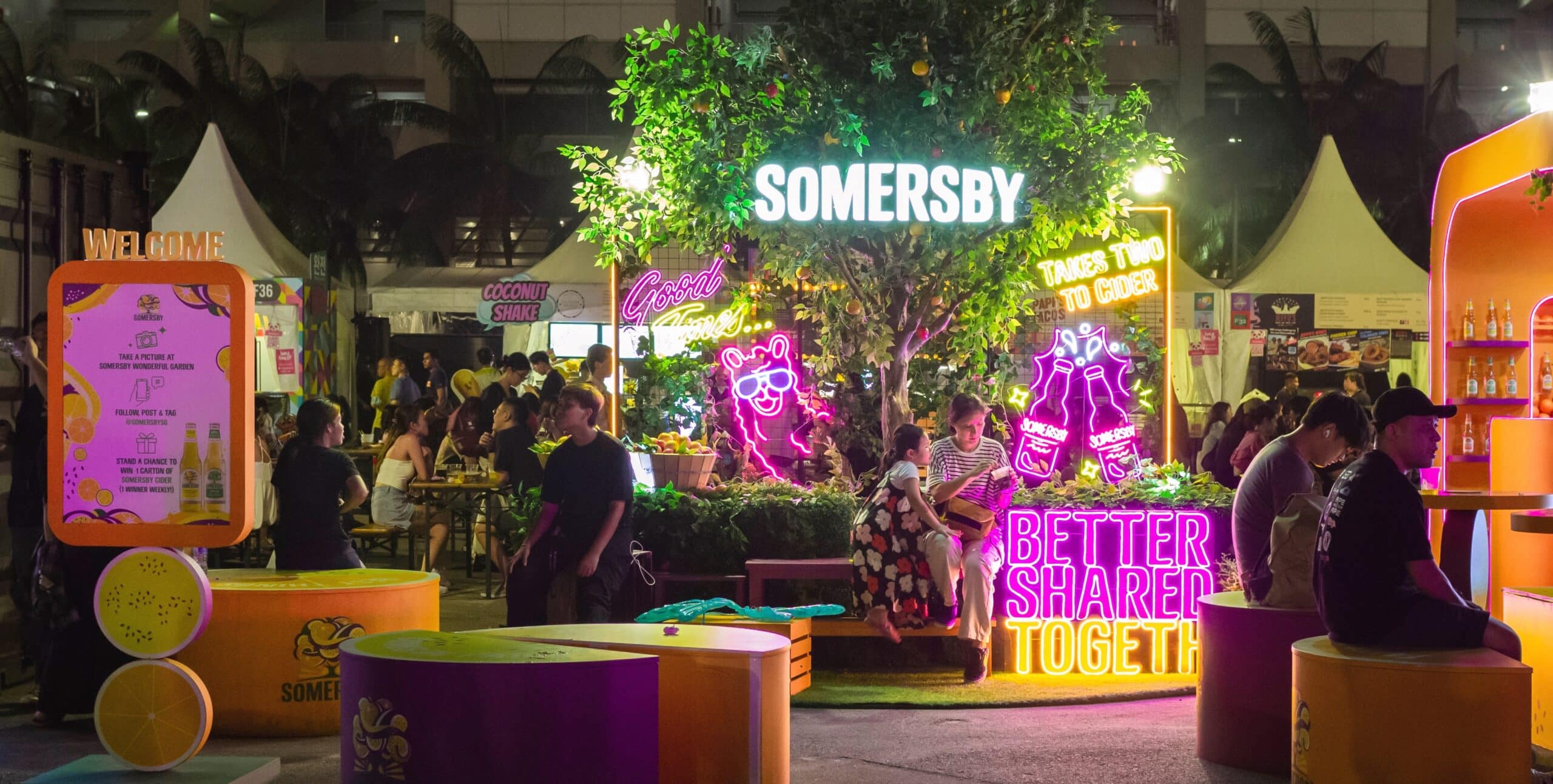 Somersby's booth at GastroBeats, displaying strong Brand Management.